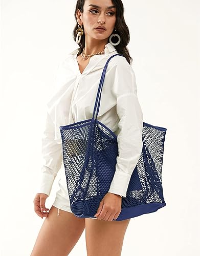 Mesh Beach Tote, Womens Shoulder Handbag, Beach Bag Mesh Beach Tote, Womens Shoulder Handbag, Beach Bag
